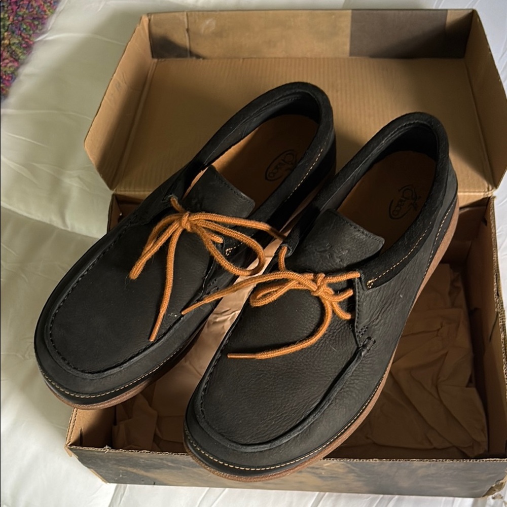 Chaco Black and Brown Flats Moccasin-Style Loafers